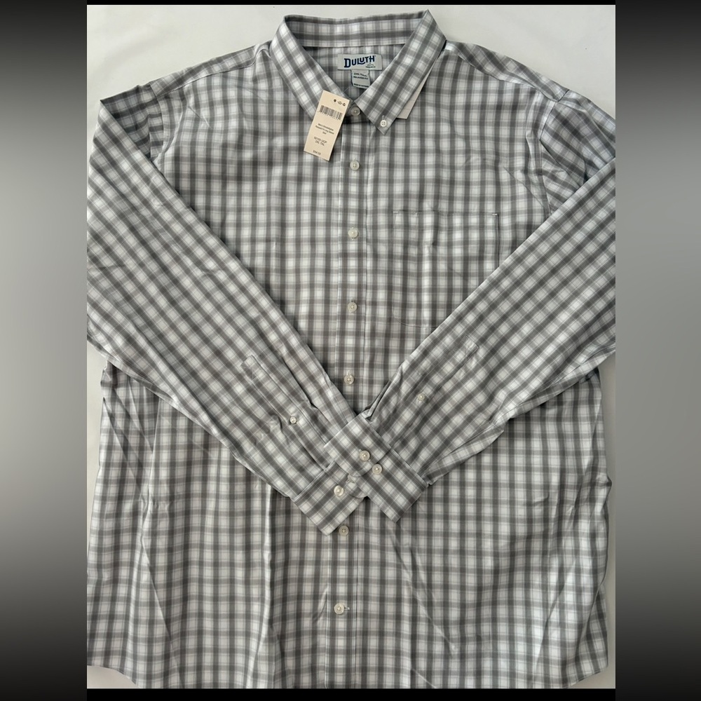 Duluth Trading Co Wrinklefighter Relaxed Fit Long Sleeve Shirt size XXL Tall - Picture 5 of 12